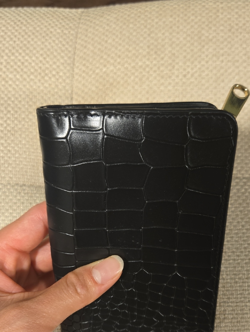 RADLEY LONDON Pockets 2.0 Faux Croc Mini Bifold Wallet In Black - Picture 11 of 15